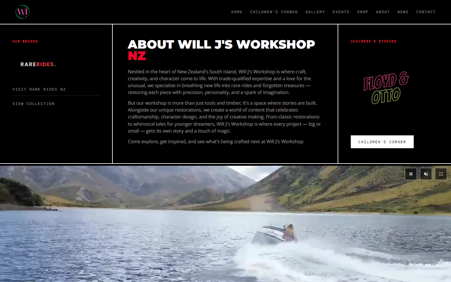willjsworkshop.co.nz website