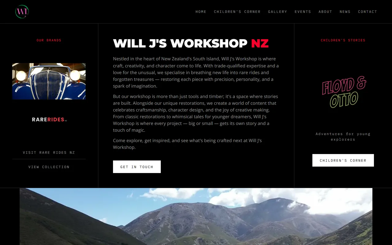 Will J’s Workshop & Rare Rides website